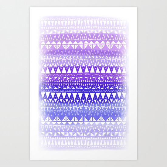 Triangle Gradient Lilac Mix Art Print