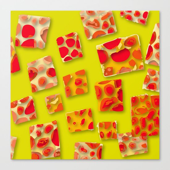 red spotted rectangles Canvas Print