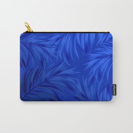 Palm Tree Fronds Brilliant Blue on Blue Hawaii Tropical Décor Carry-All Pouch | Blue, Palm, Palm Leaves, Tropics, Palmtree, We Live To Explore, Decor, Digital, Graphicdesign, Aloha 