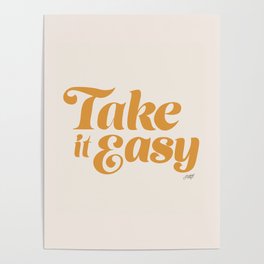 Take it Easy (Yellow Palette) Poster