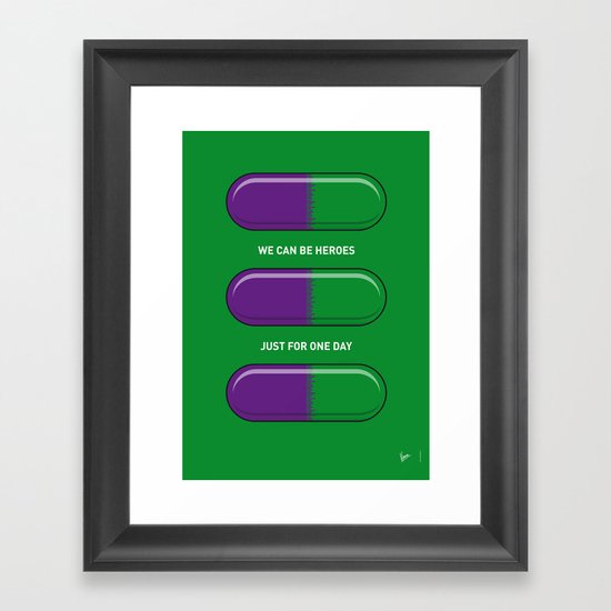 My SUPERHERO PILLS - The Hulk Framed Art Print