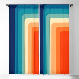 80s Vintage palette Blackout Curtain