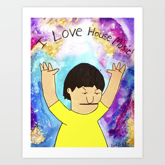 Gene Belcher Loves House Music! Art Print by d4bblz | Society6