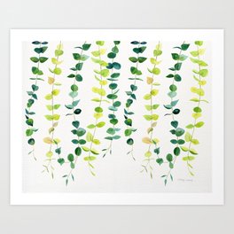 Eucalyptus Garland Watercolor Art Print