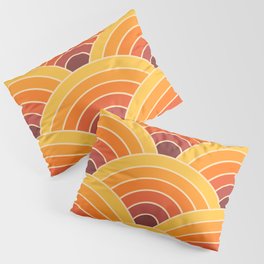 Retro Geometric Gradated Fan Pattern 558 Pillow Sham