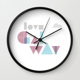 Love Galway - Typography Wall Clock