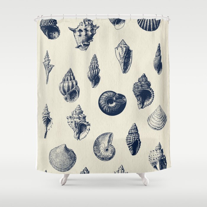 Vintage Seashell pattern Shower Curtain