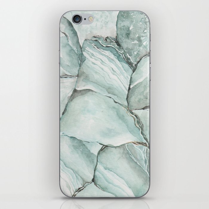 Aquamarine Stone iPhone Skin