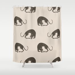 Blockprint Cheetah Shower Curtain