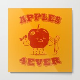 Apples 4EVER Metal Print | Food, Funny, Curated, Retro, Cute, Apple, Digital, Doctor, Fruit, Vintage 