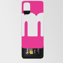 m (White & Dark Pink Letter) Android Card Case