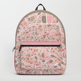 Paris City Map Art Backpack