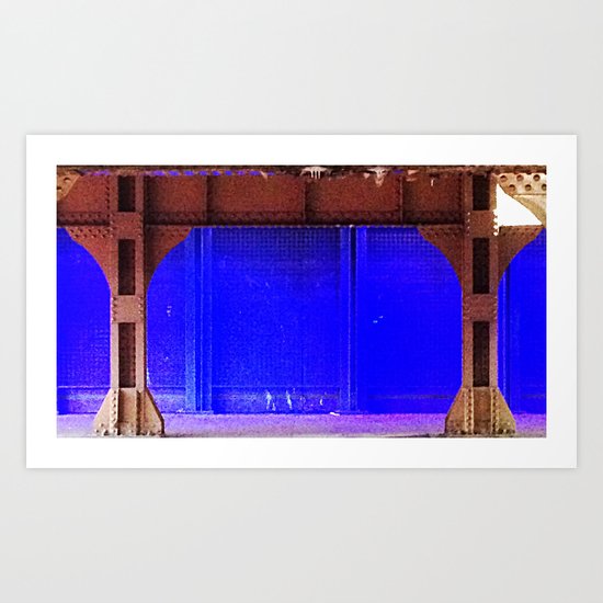 Blue Underpass Art Print