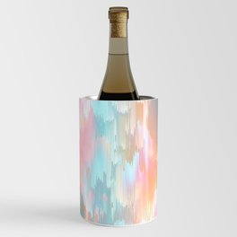 Candy Rainbow Glitch Fall #abstractart Wine Chiller