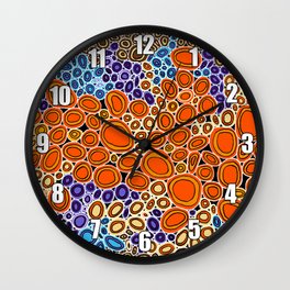 Authentic Aboriginal Art - Untitled (white) Wall Clock | Hogarth, Color, Native, Fashion, Indigenous, Graphicdesign, Colour, Naidoc, Trendy, Aboriginalart 