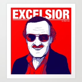 Stan Lee / Excelsior Art Print