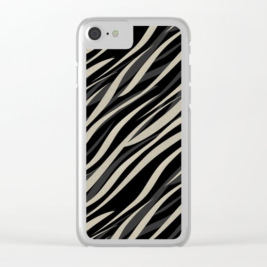 Tiger abstract striped pattern . Clear iPhone Case