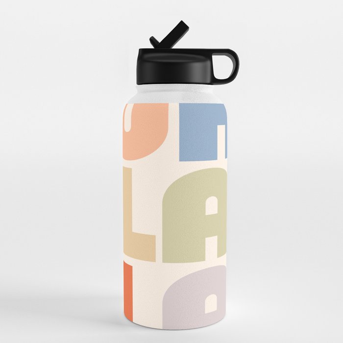 OOH LA LA! colorful french typography Water Bottle by showmemars