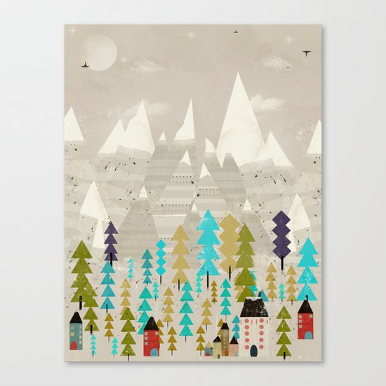 happy in the mountains Canvas Print
