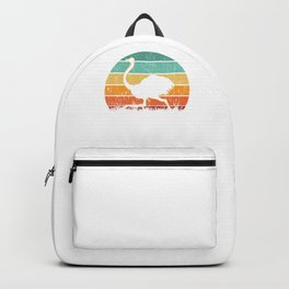 Letterkenny Allegedly Ostrich Vintage Retro Sunset Distressed Gift Backpack