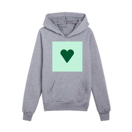 Heart and love 55 - green Kids Pullover Hoodies