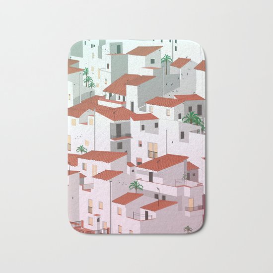 Sunset in my town Bath Mat
