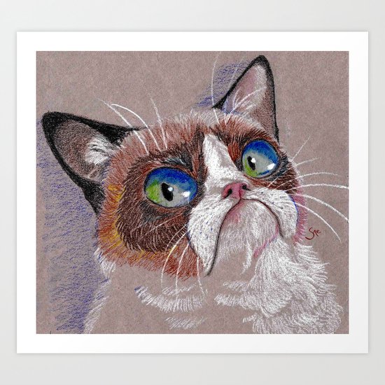 Grumpy Cat Art Print