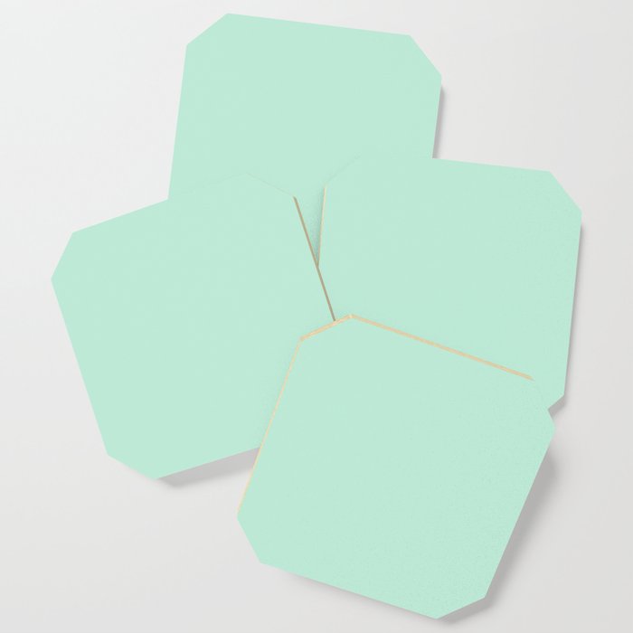 Mint Green Pastel Solid Color Block Spring Summer Coaster