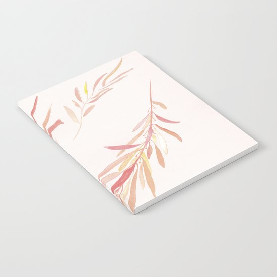 Eucalyptus Leaves Pink Notebook