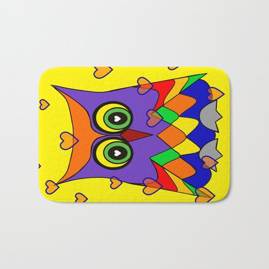 I Love Owls Bath Mat