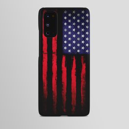 Vintage American flag on black Android Case