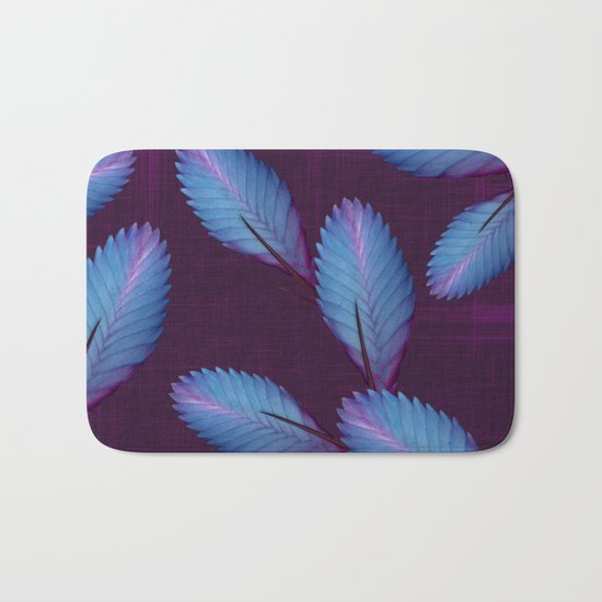 Tillandsia in dark purple Bath Mat