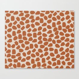 Ink Spot Organic Dot Pattern Clay and Putty  Canvas Print