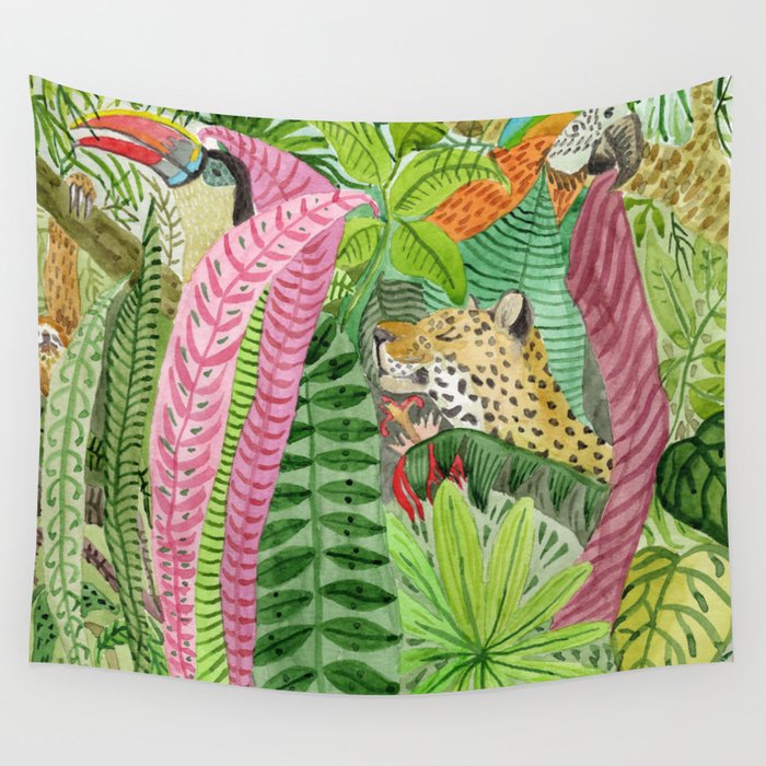 Jungle animals Wall Tapestry