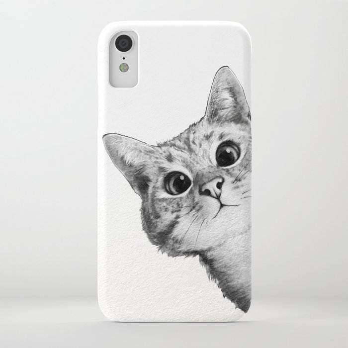 sneaky cat iphone case