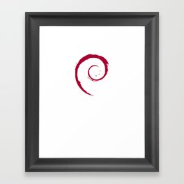 Debian Official Spiral Swirl Logo T-Shirt Framed Art Print