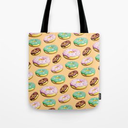 3D Donut Pattern - Strawberry, Chocolate, Matcha Tote Bag