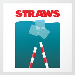 Straws Art Print