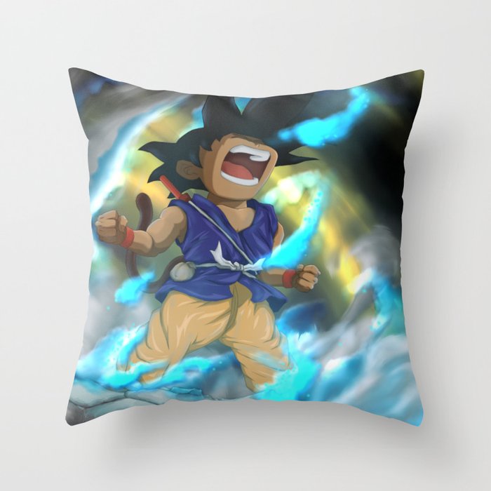 Goku Rage - Path to Power Throw Pillow