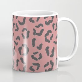 Leopard Print Pink & Grey Coffee Mug