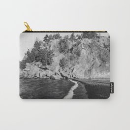 Black Sand Beach | Black. and White Photography Carry-All Pouch