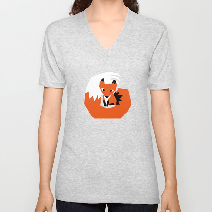Red Fox V Neck T Shirt