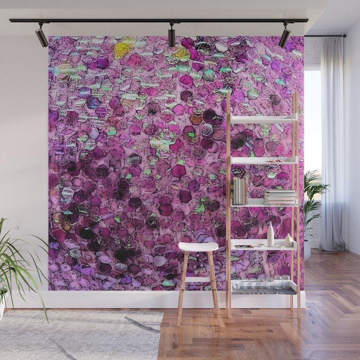 Glittery Purple Wall Mural