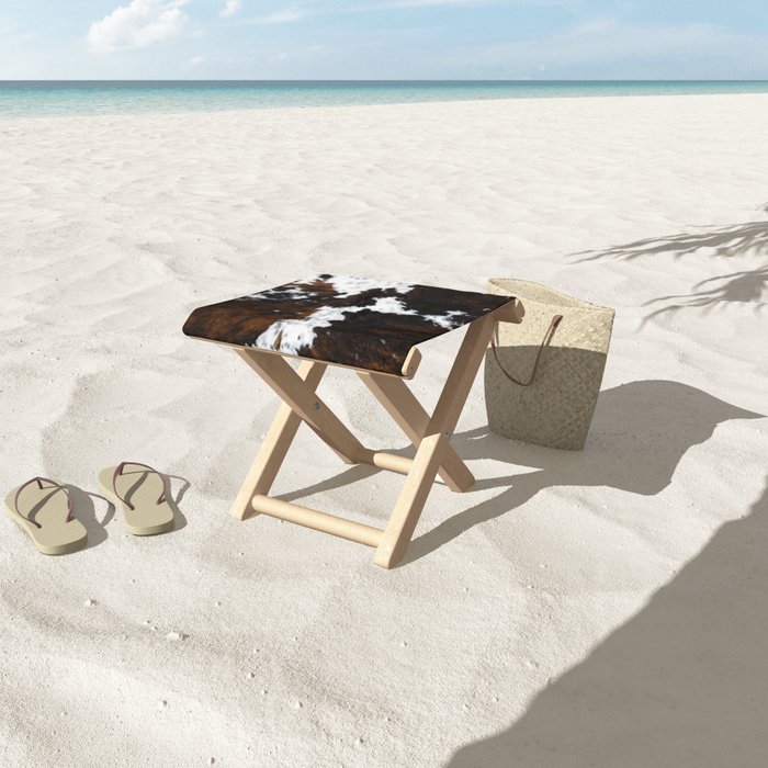 Luxury cow hide animal skin print Folding Stool by cowhide Society6