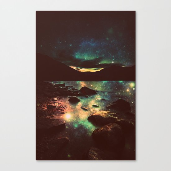 Dark Magical Mountain Lake Canvas Print
