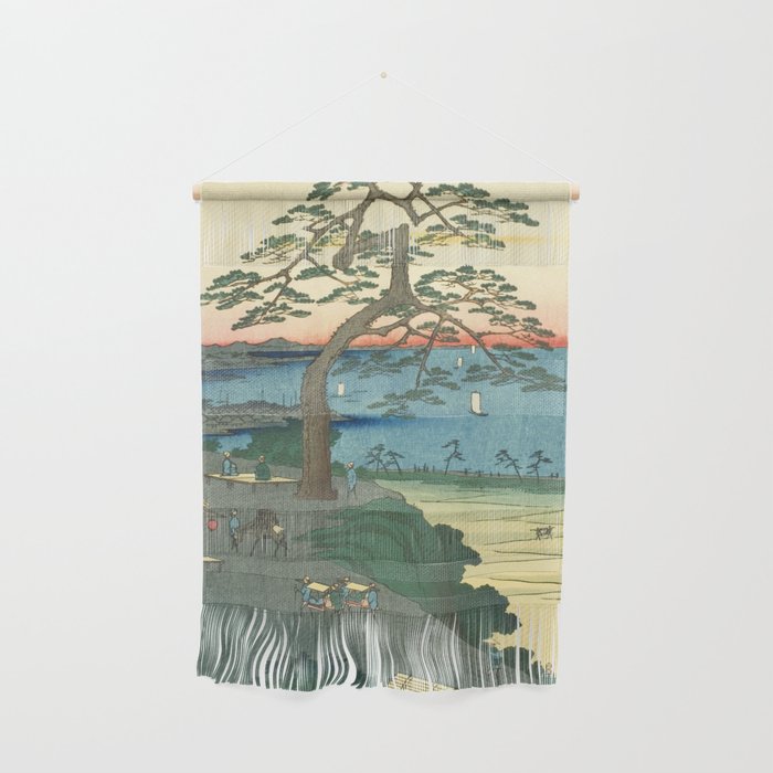 Utagawa Hiroshige - Armor Hanging Pine, Hakkeizaka - Vintage Japanese Woodblock Print, 1856 Wall Hanging