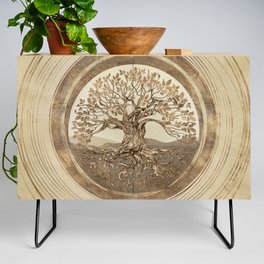 Tree of life -Yggdrasil Pastel Gold Credenza