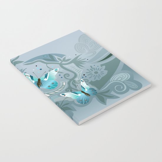 Butterfly tangle, colony blue Notebook