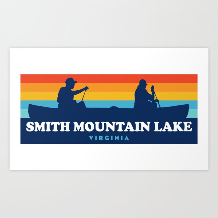 Smith Mountain Lake Virginia Canoe Art Print