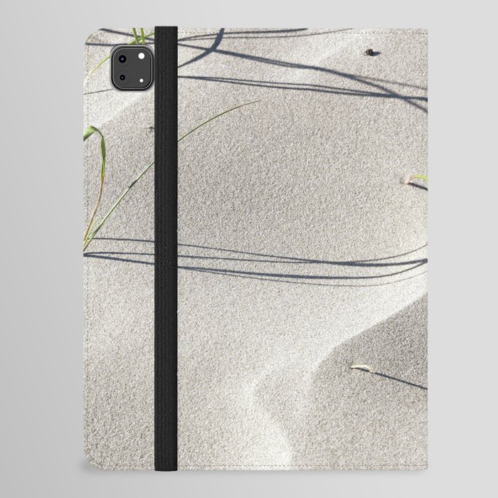 Soft sand and dunegrass shadow art print - beach summer vibe - nature and travel photography iPad Folio Case